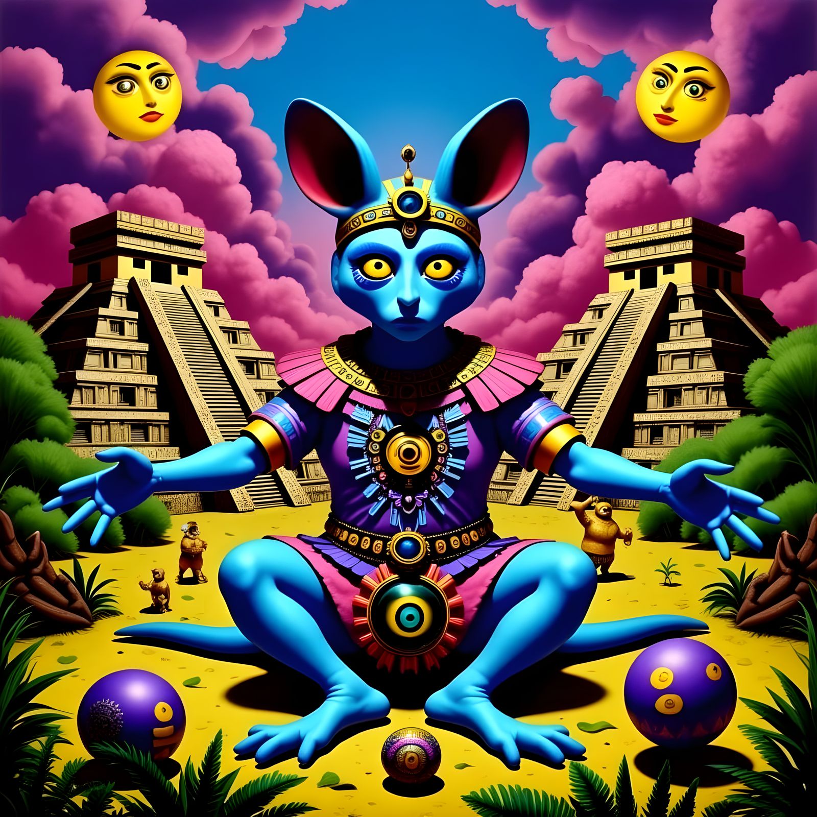 Kangaroo's Psychedelic Game at Chichen Itza