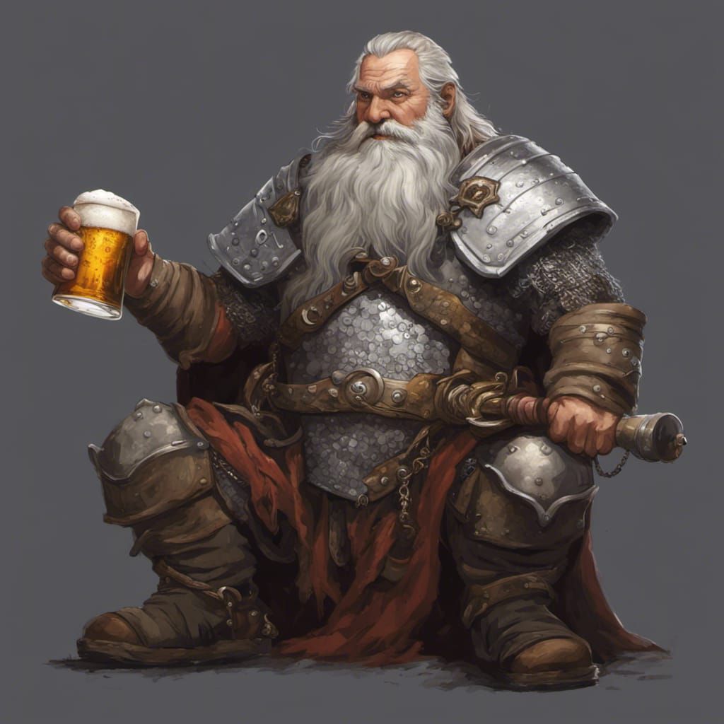 Dwarf Cleric with Warhammer: Dark Fantasy Concept Art