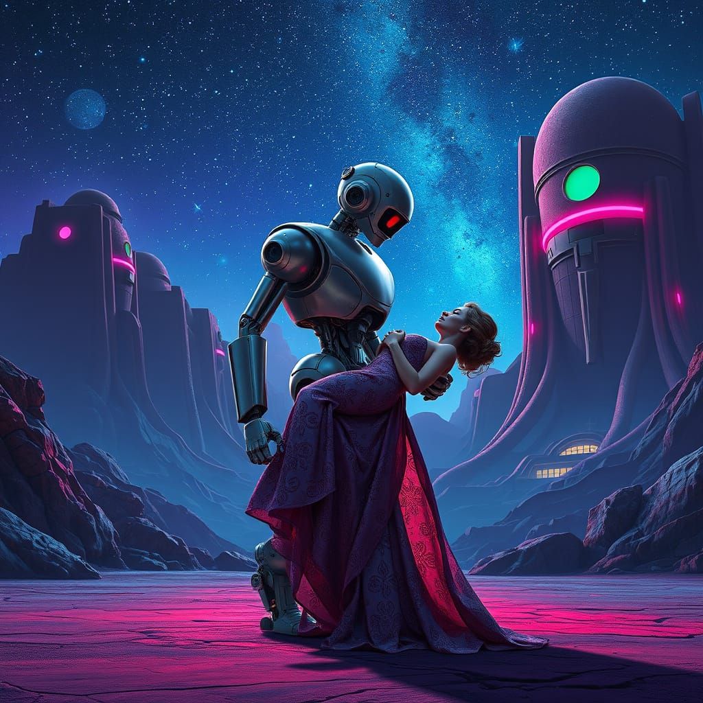 Robby the Robot Returns Home with a Damsel in Distress in a ...