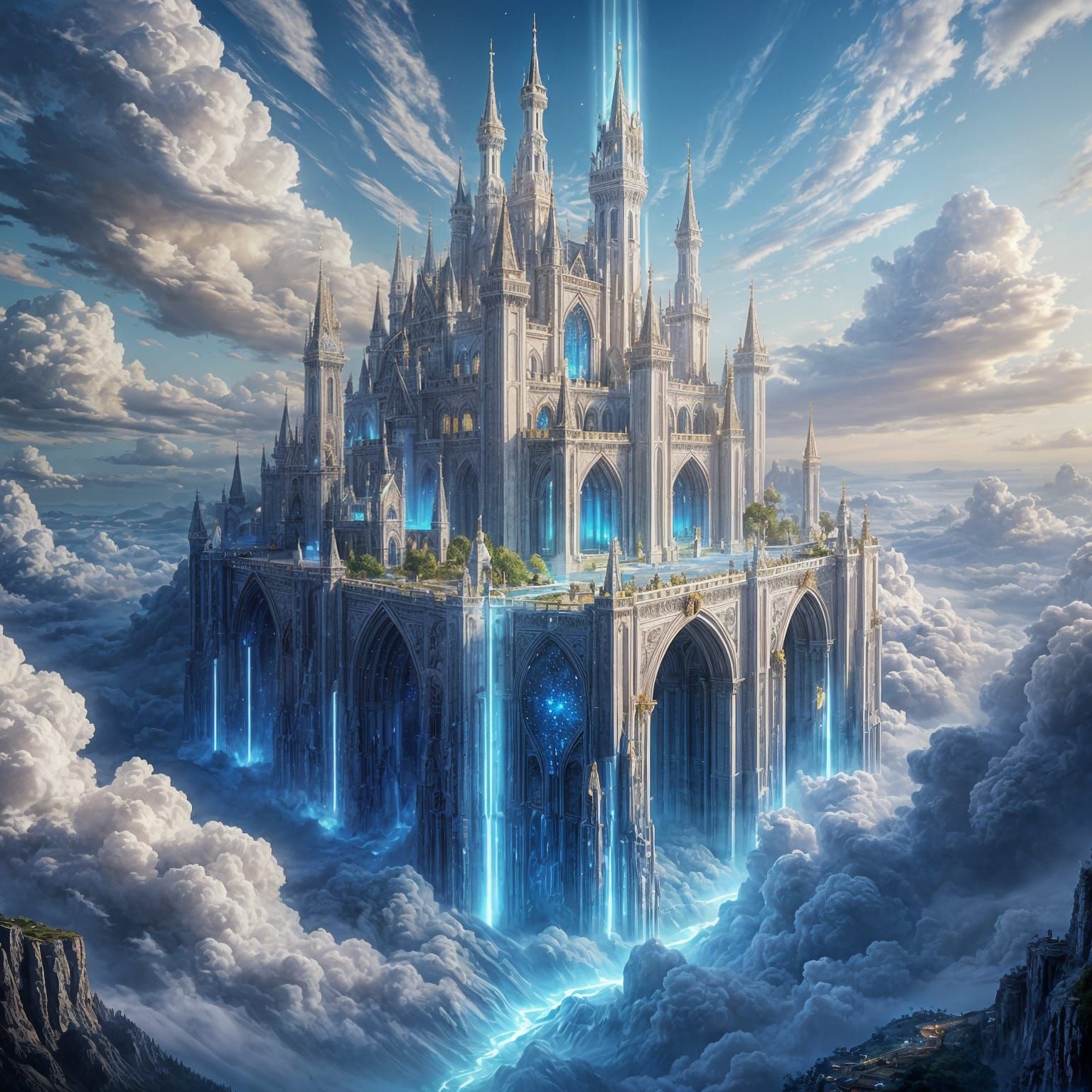 Divine Heavenly Castle of Marble and Gold