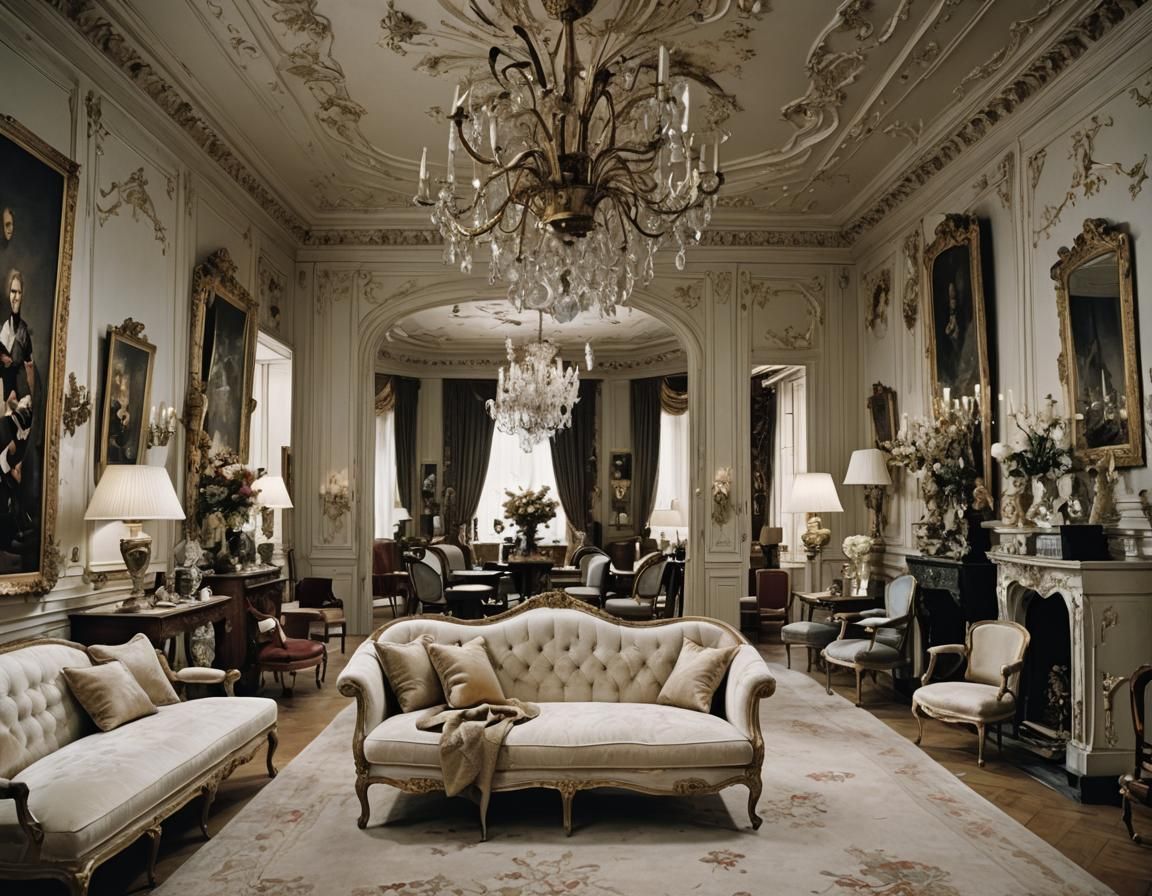 Fantasy Living Room: Couture Fashion in 3D Rendering