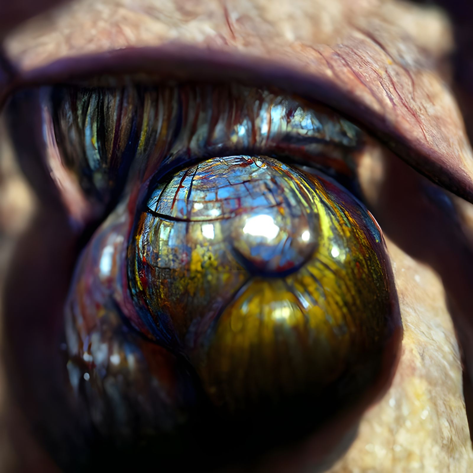 Hyperrealistic Crying Eye Macro in Photoreal Style