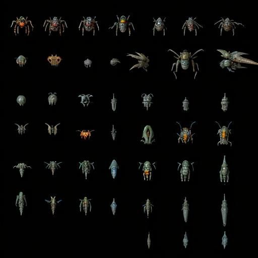 Insectoid Flamethrower Game Asset in Warhammer 40k Style