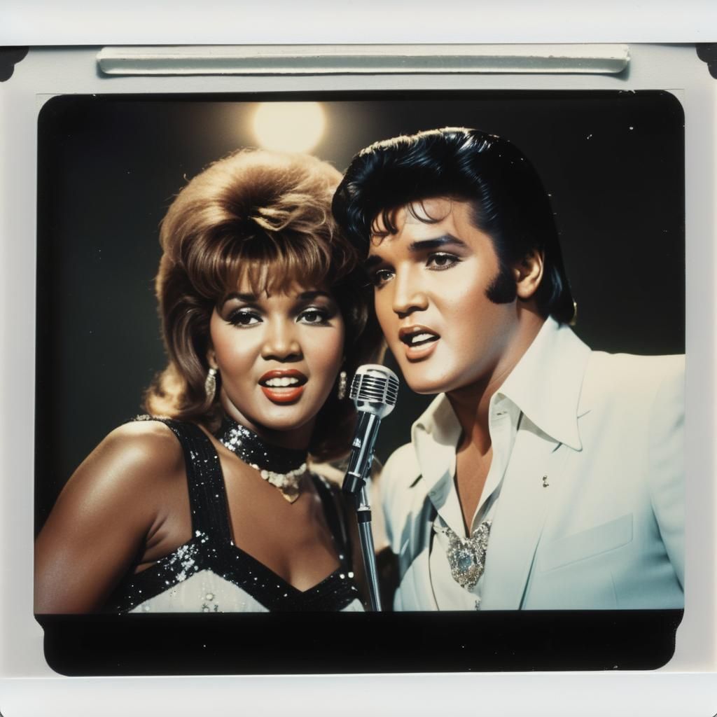 Elvis and Tina Turner Sing Duet in Polaroid