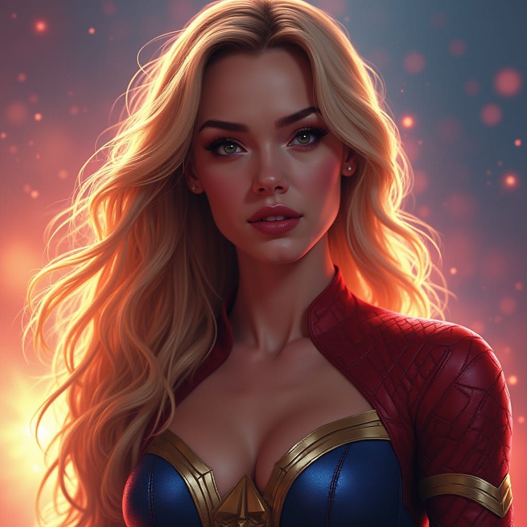 Jeri Ryan as Diana in Hyperrealistic Splash Art