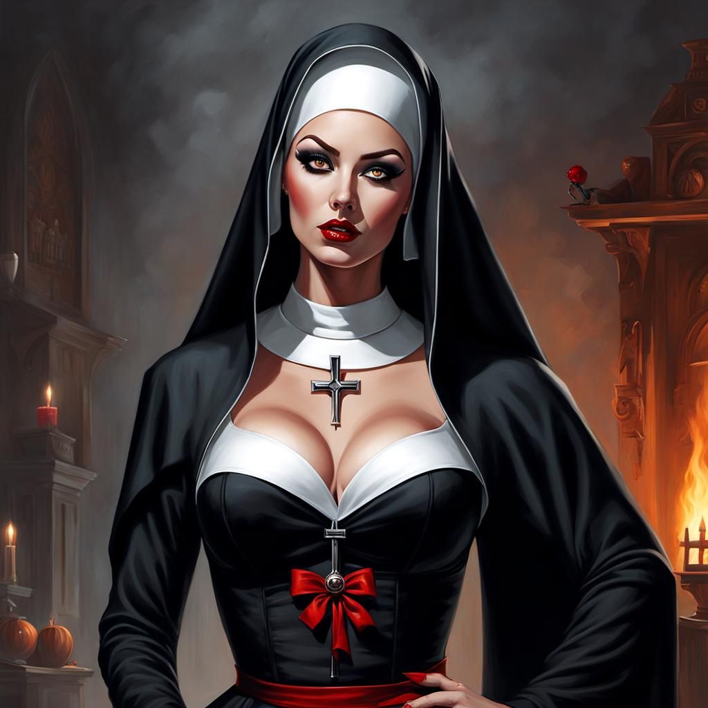 Pin up Nun