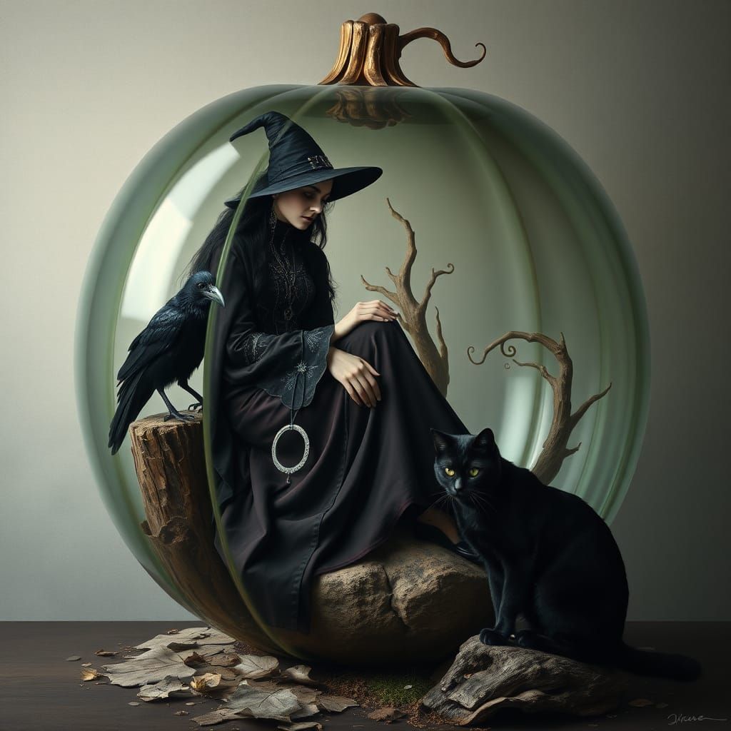 beautiful witch trapped inside