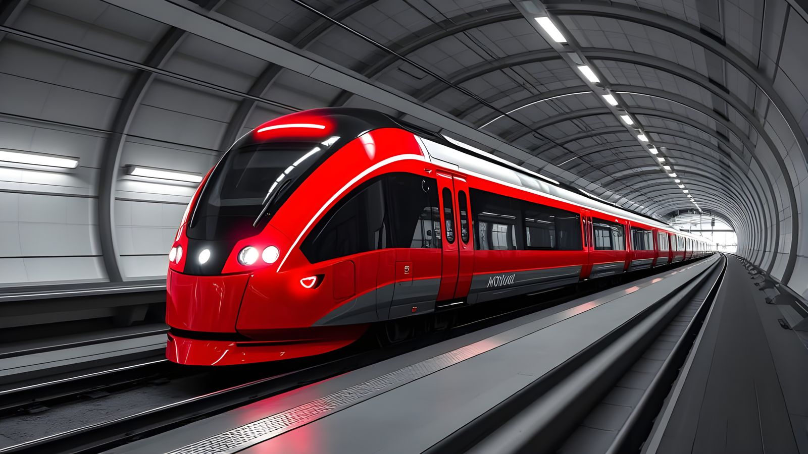 Futuristic Train Pulling Into The Station (For Daily Challenge)