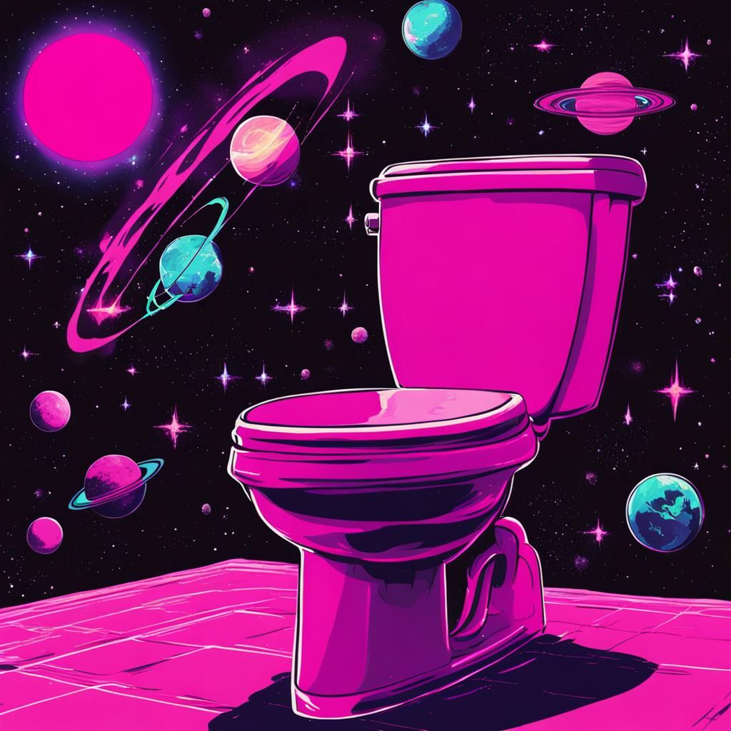 Synthwave Toilets and Kittens in Outer Space