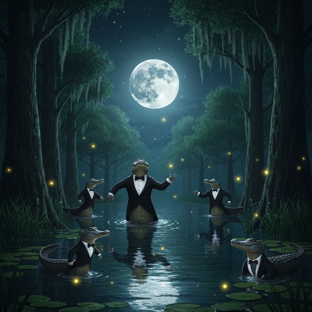 Dancing Alligators in a Mystical Swamp
