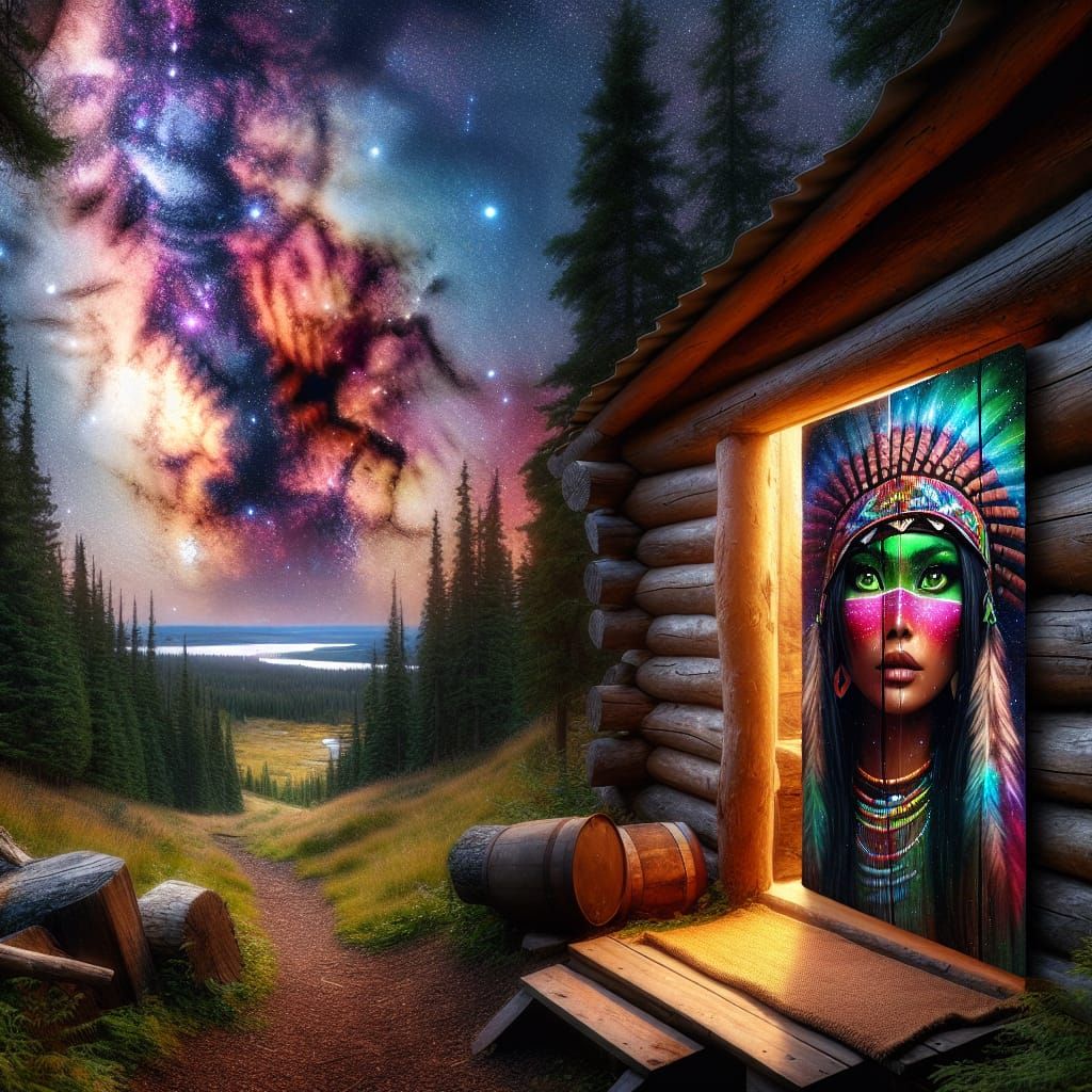 Mysterious native portal door