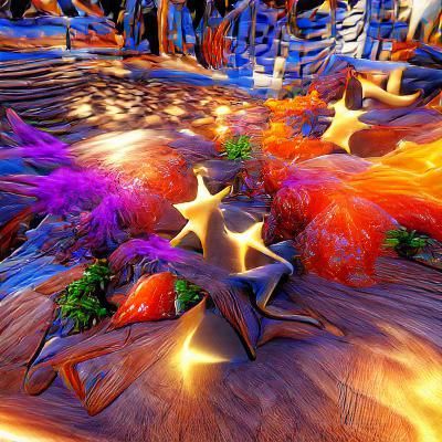Colorful 3D Dancing Stars in 8K