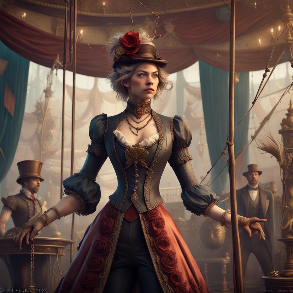 Victorian Circus Acrobat Concept Art