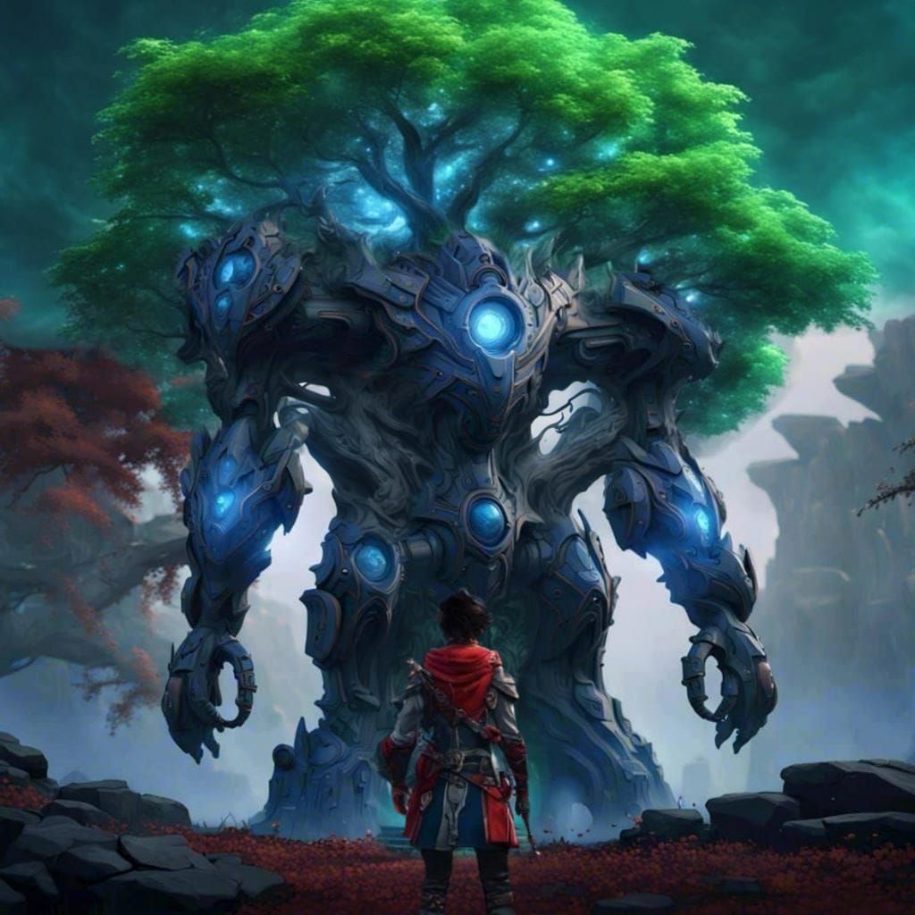 Detailed Matte Painting of a Misty Fantasy Landscape