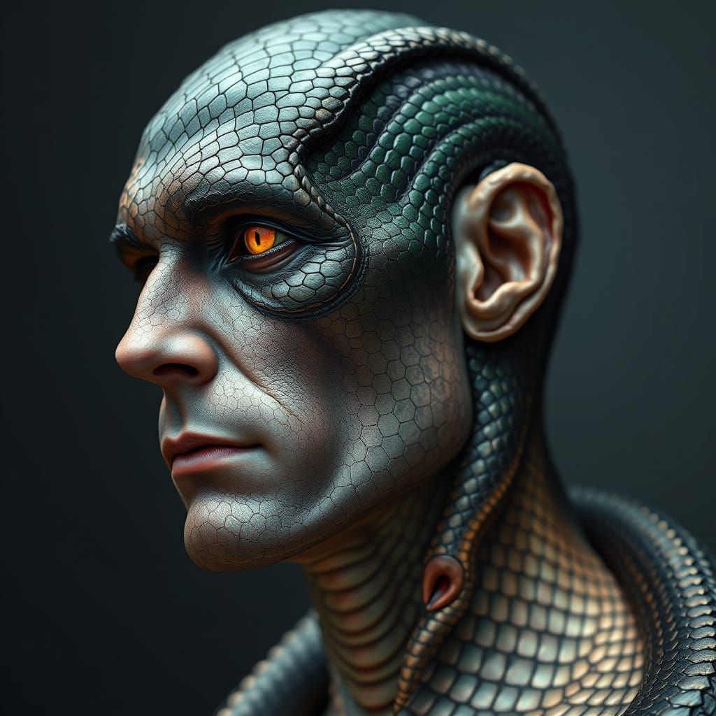 Serpent Transformation in Biomechanical Style