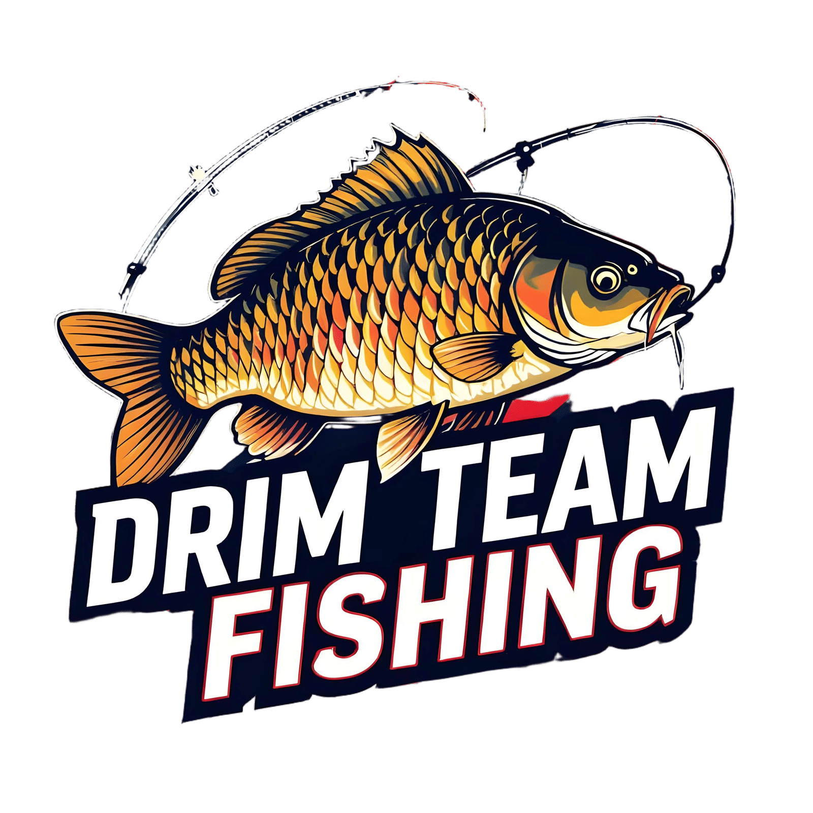 Dream Team Fishing Competition Flag with Crucian Carp
