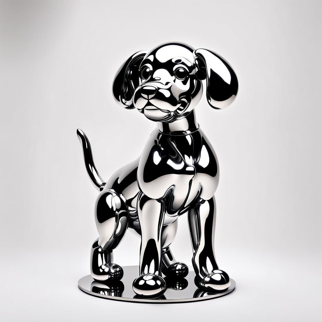 Mirror-Polished Balloon Dog Sculpture