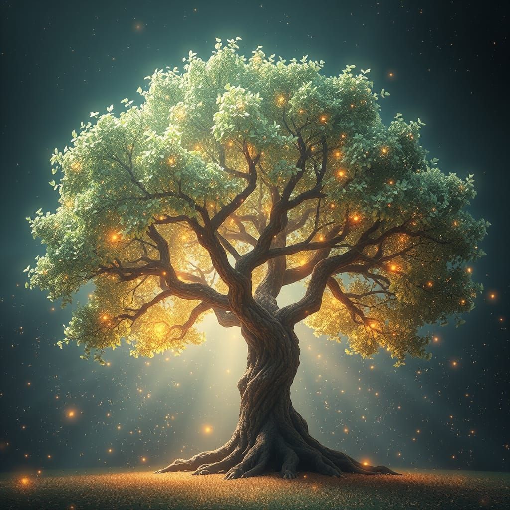 Magical Tree in a Whimsical Dreamworld
