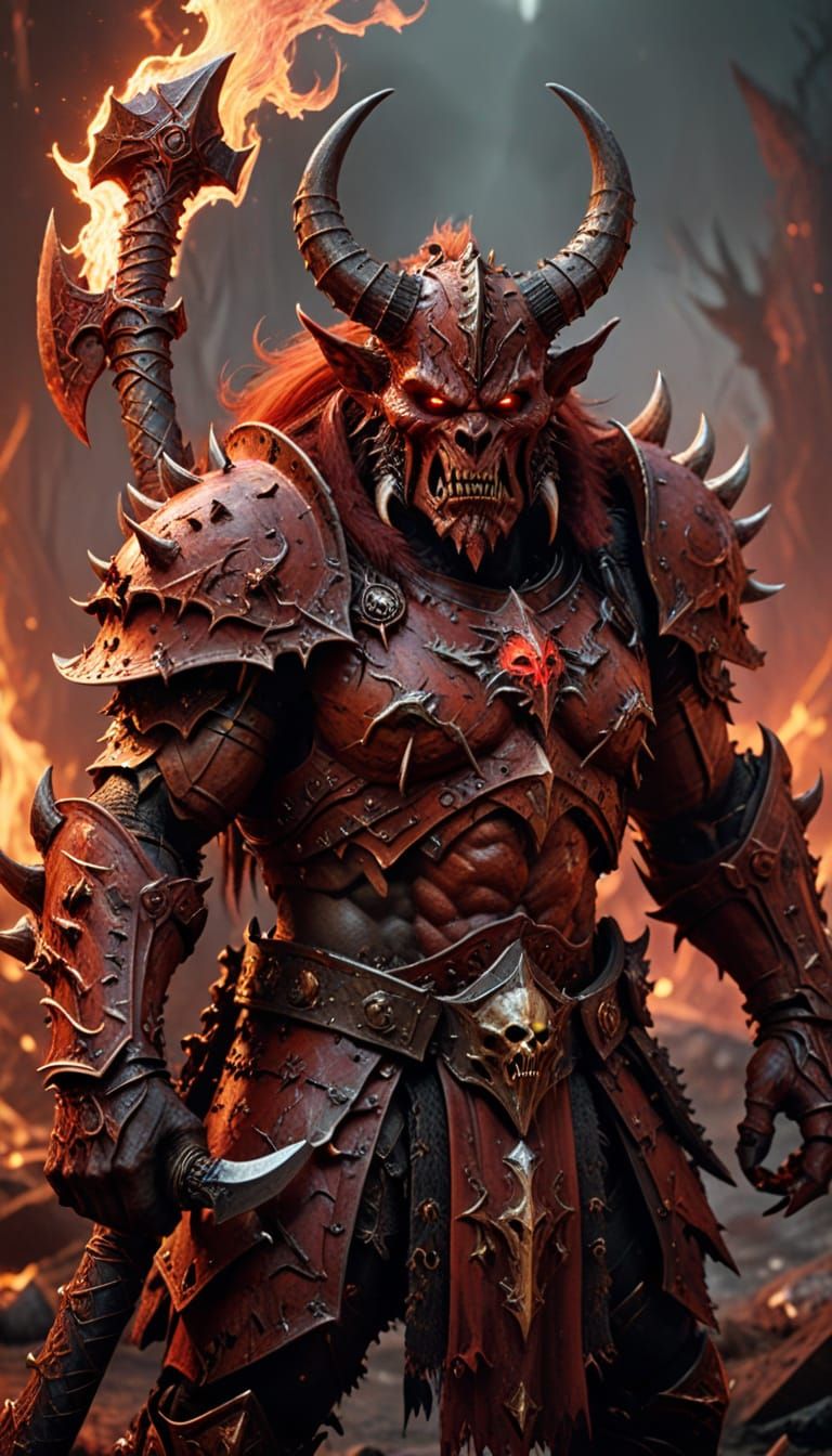 Surreal Beastman Bestigor Dominates Crimson Battlefield in D...