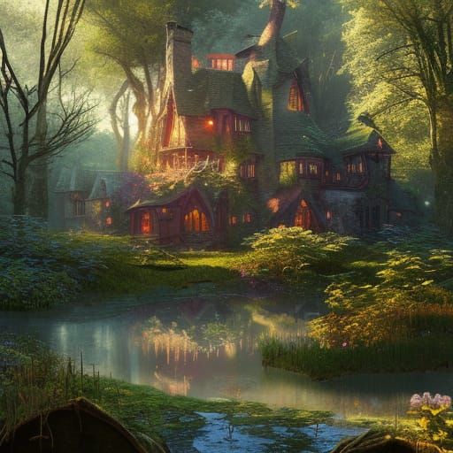 Enchanted Forest Cottage in Fairycore Style