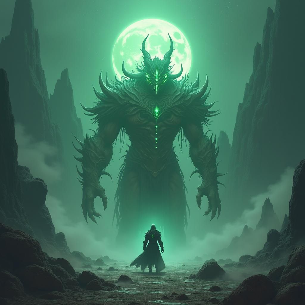 Judo Fighter in Mystical Arena: Digital Matte Painting