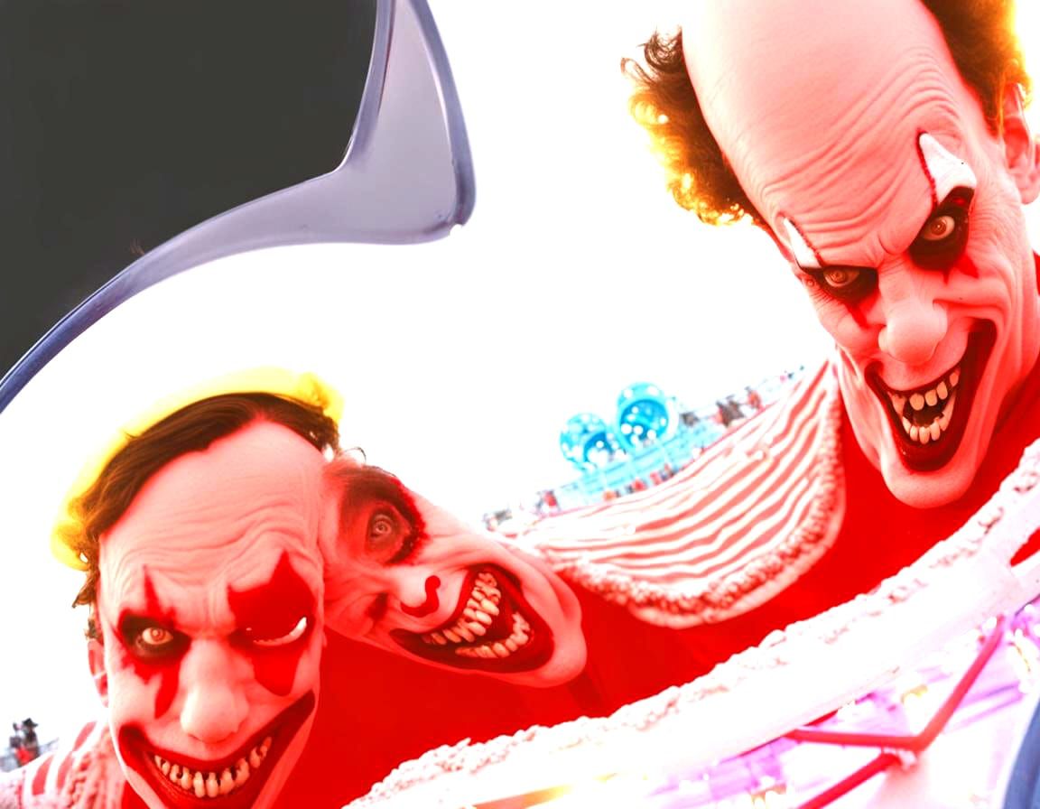 Clown Punk in Twisted Mirror, Circus Horror Style