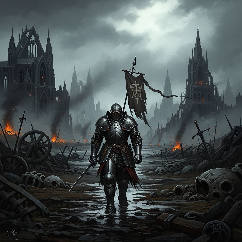 Grimdark Scene in Victorian Style