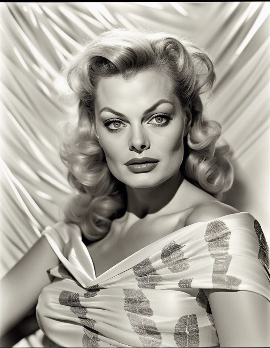 Hollywood Noir Portrait of a Young Actress