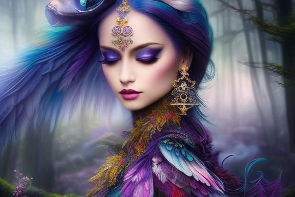 Jasmine Becket-Griffith Raven Watercolor Photoillustration