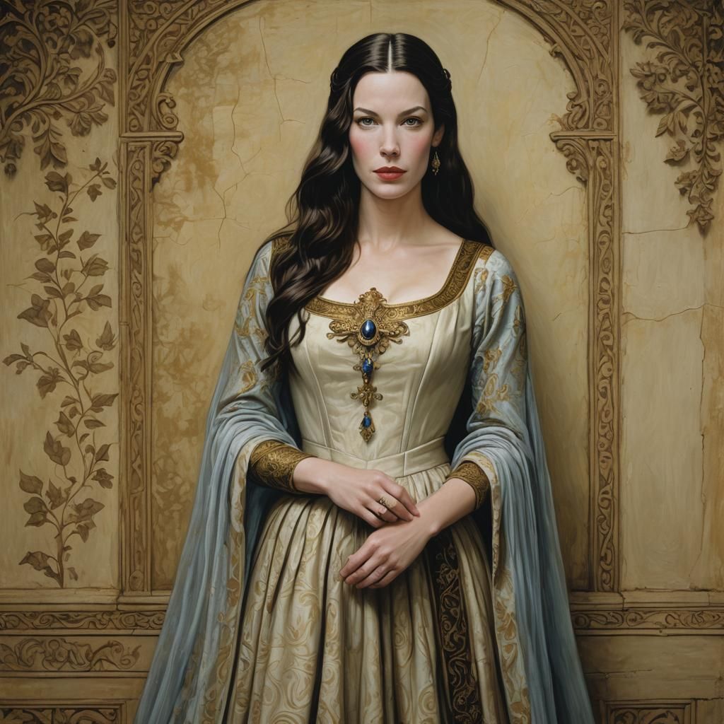 Arwen as Mona Lisa: Digital Oil Painting