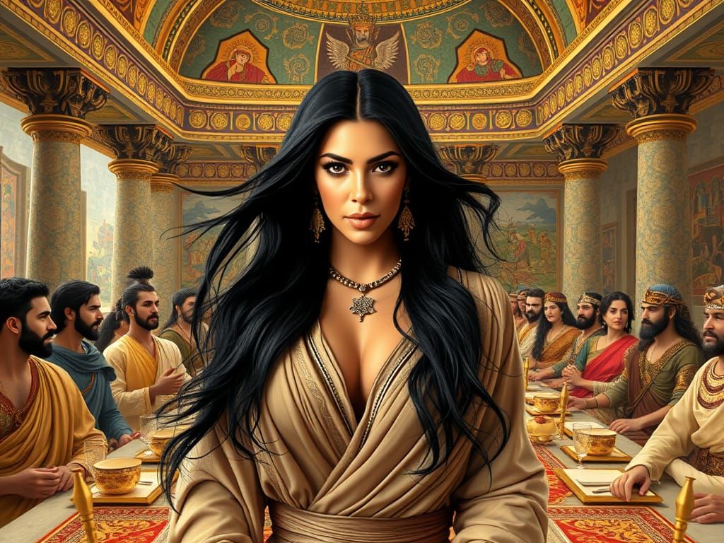 Sumerian Priestess Attends Lavish Persian Palace Banquet in ...