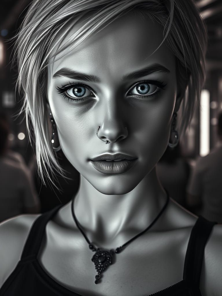 Ethereal Fantasy Portrait in Sepia Tone