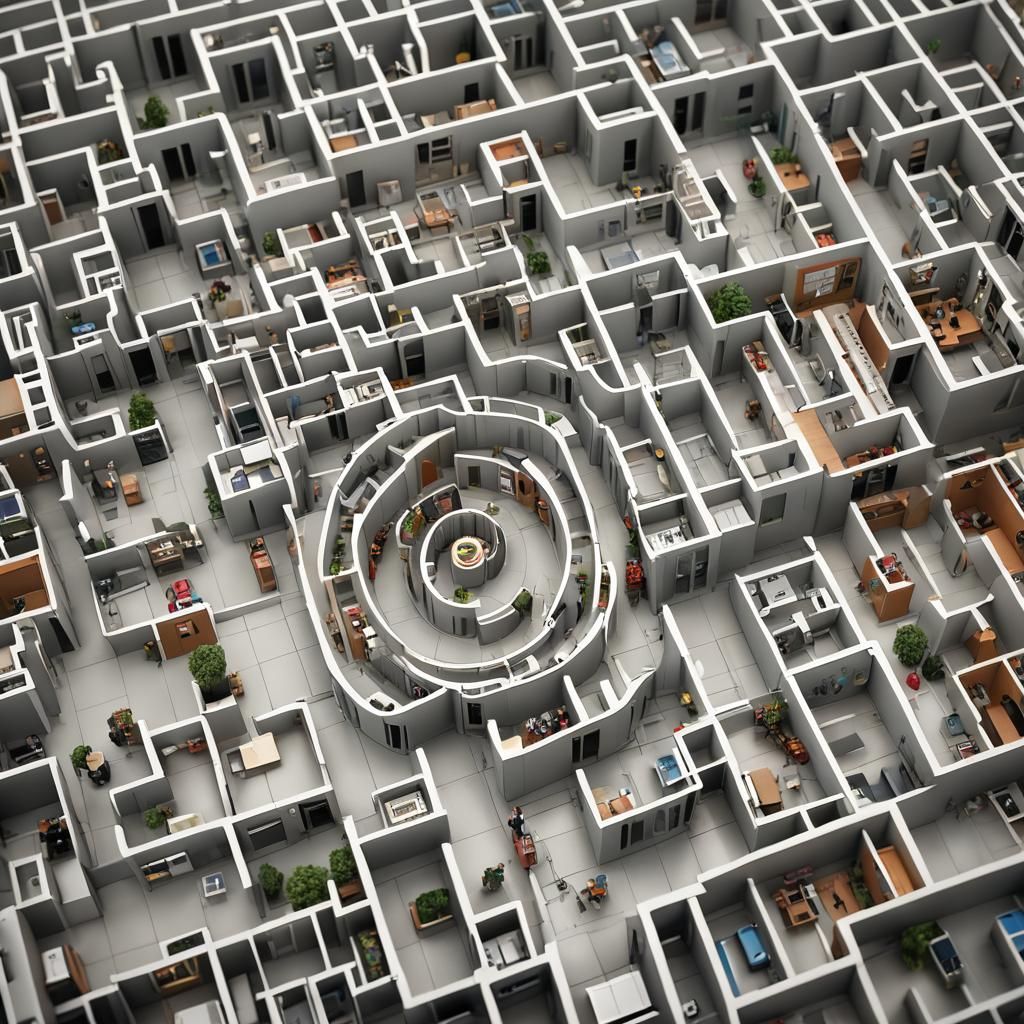 Intricate Labyrinth Office Interior Design