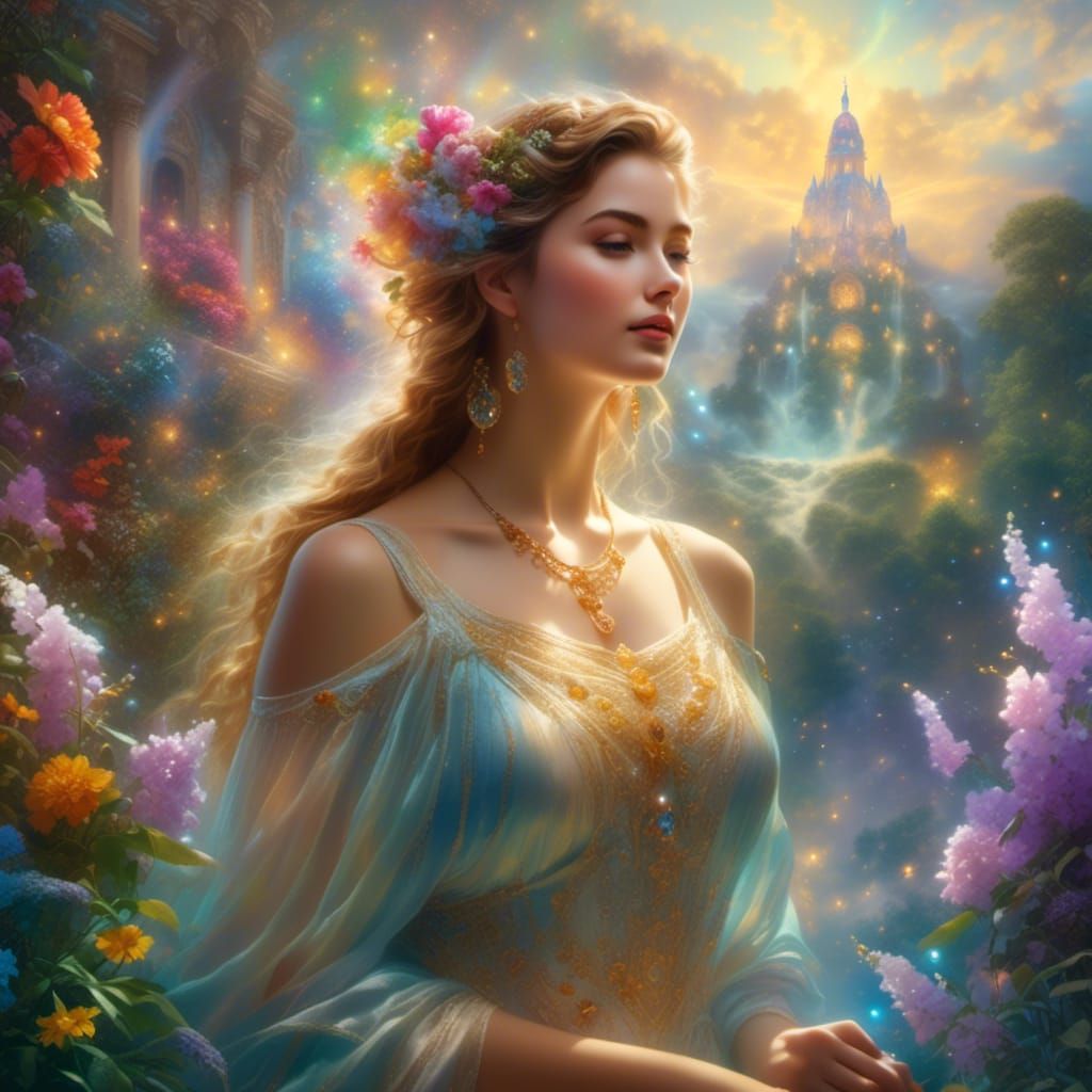 A young Woman in a Mystical world