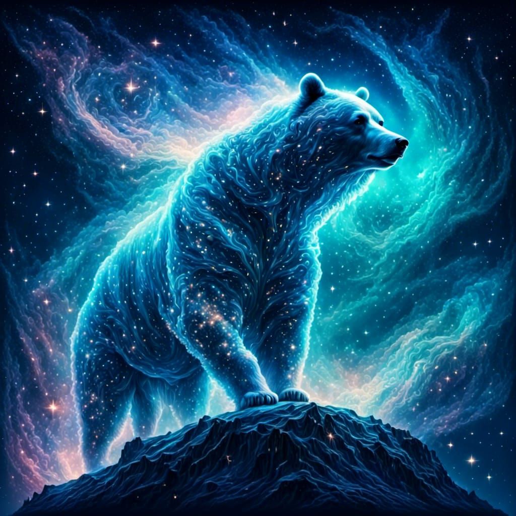 Celestial Ghostly Bear of Canis Major Constellation