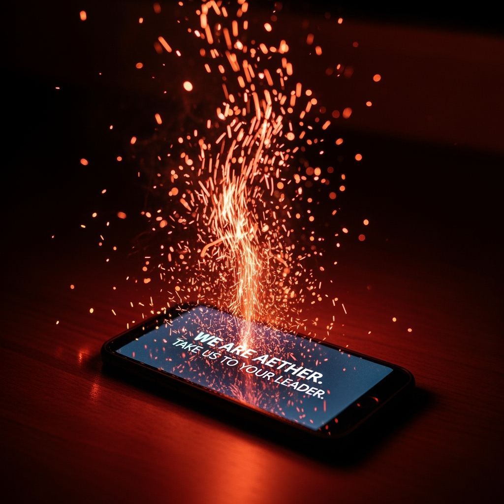 Mysterious Sparks Erupt from Smartphone Screen