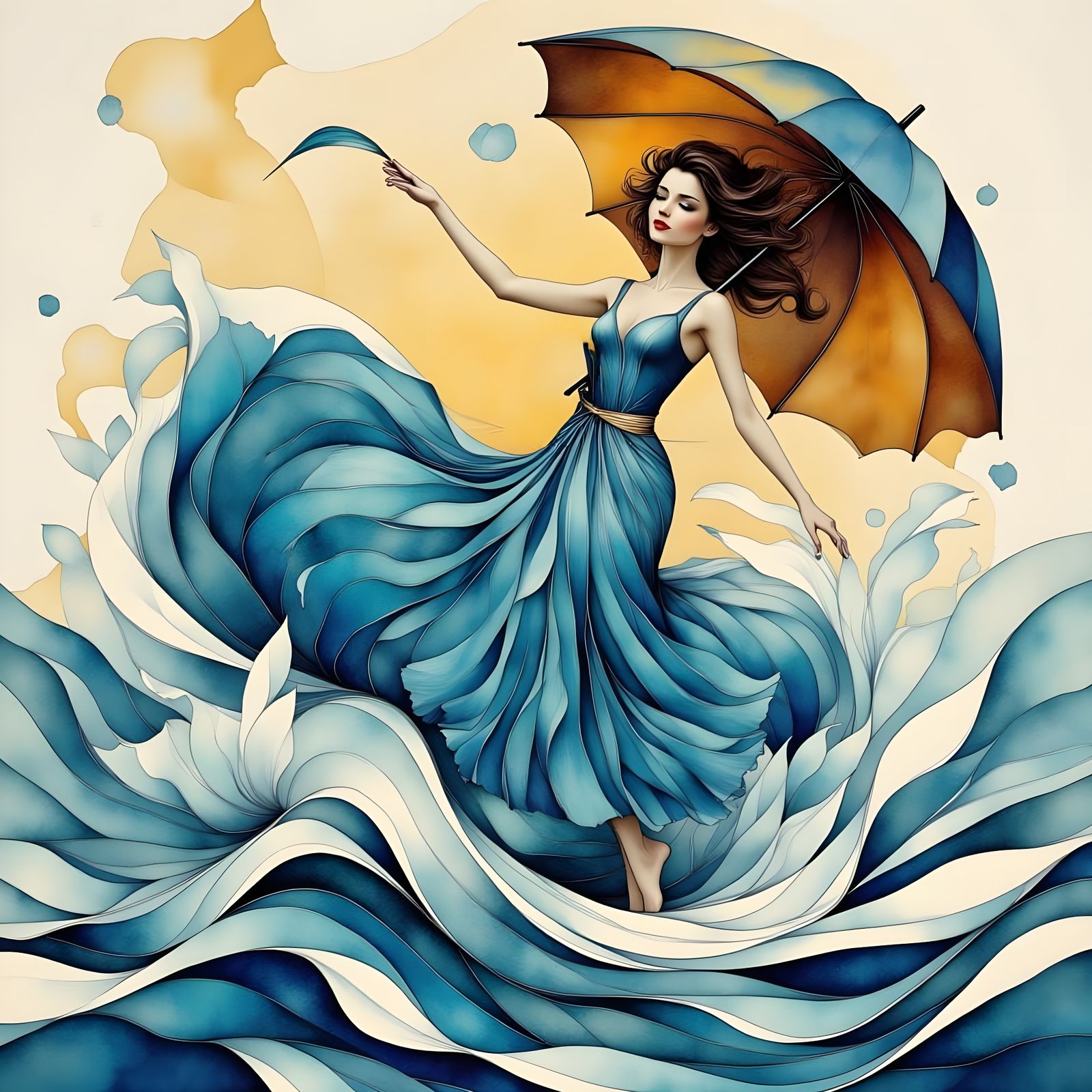 Umbrella flying