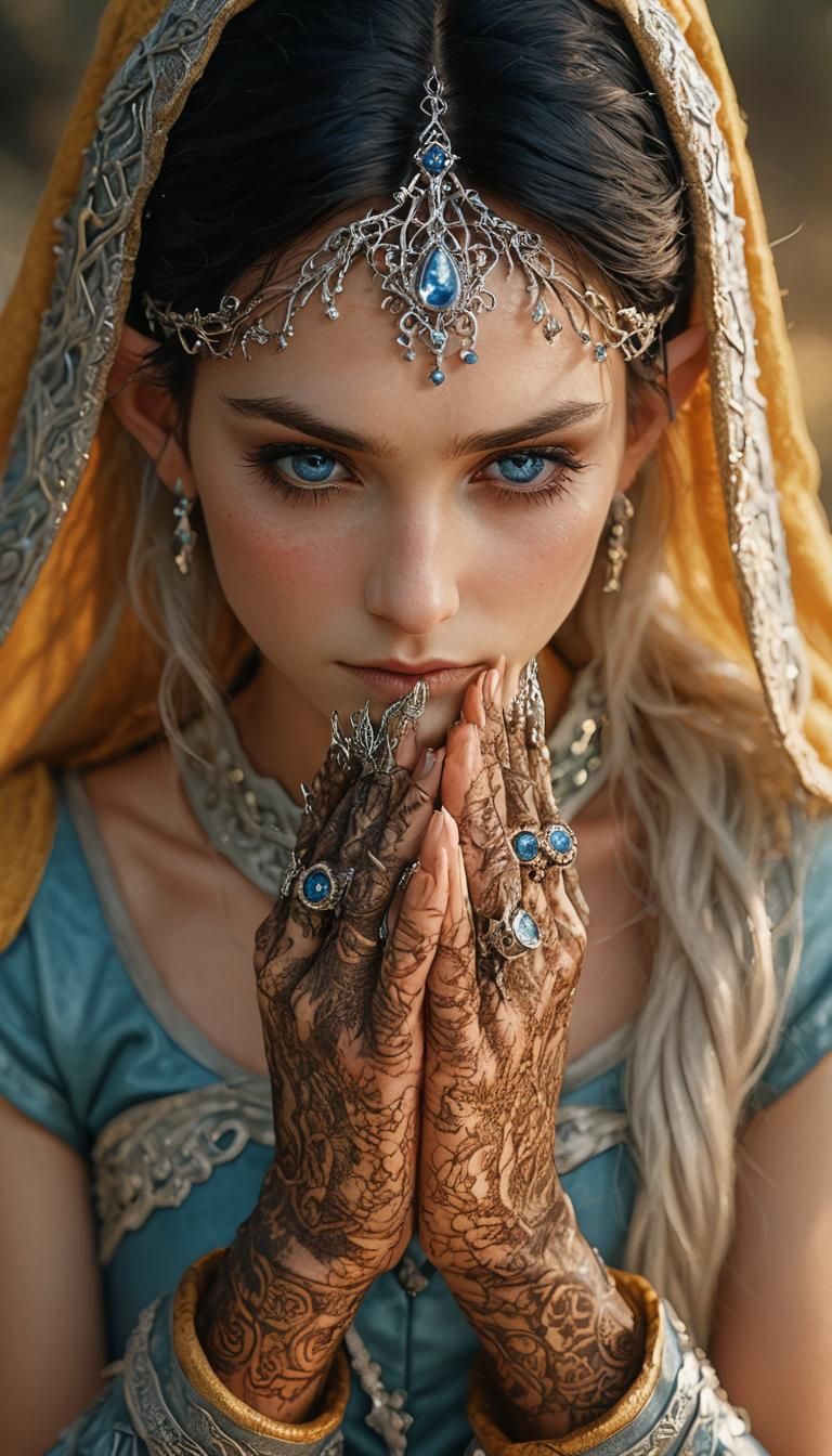 Mysterious Elf Portrait in Photorealistic Style