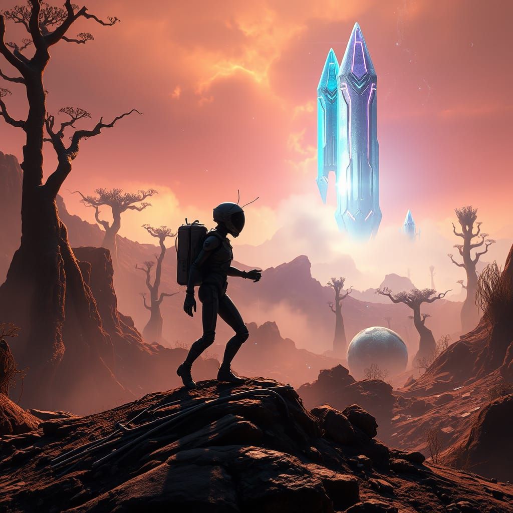 Cosmic Sentinel on an Alien Planet