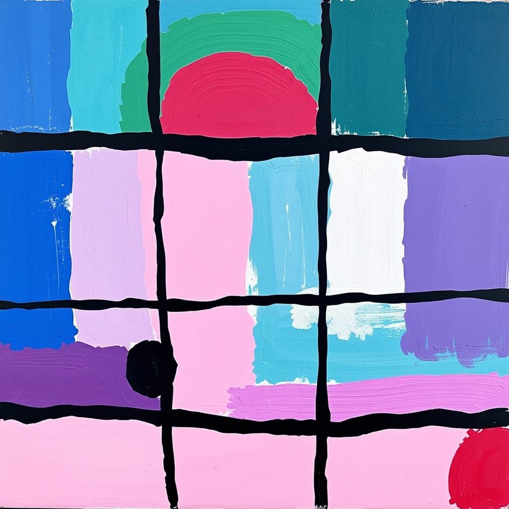 Wassily Kandinsky-Inspired Abstract Grief Landscape