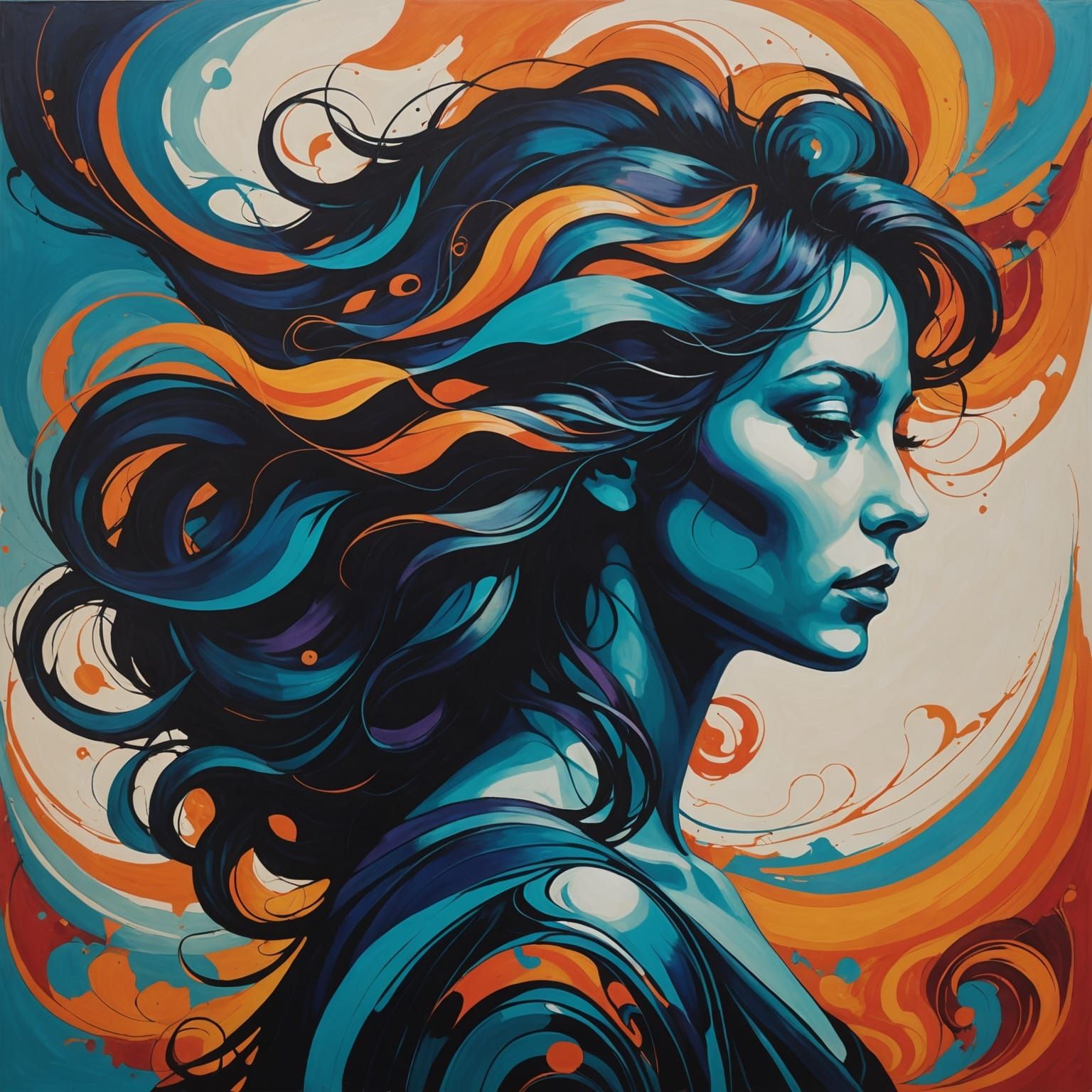 Surreal Dream Scene in Abstract Art