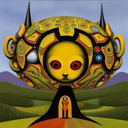 Colorful Surreal Object Inspired by Abstract Art