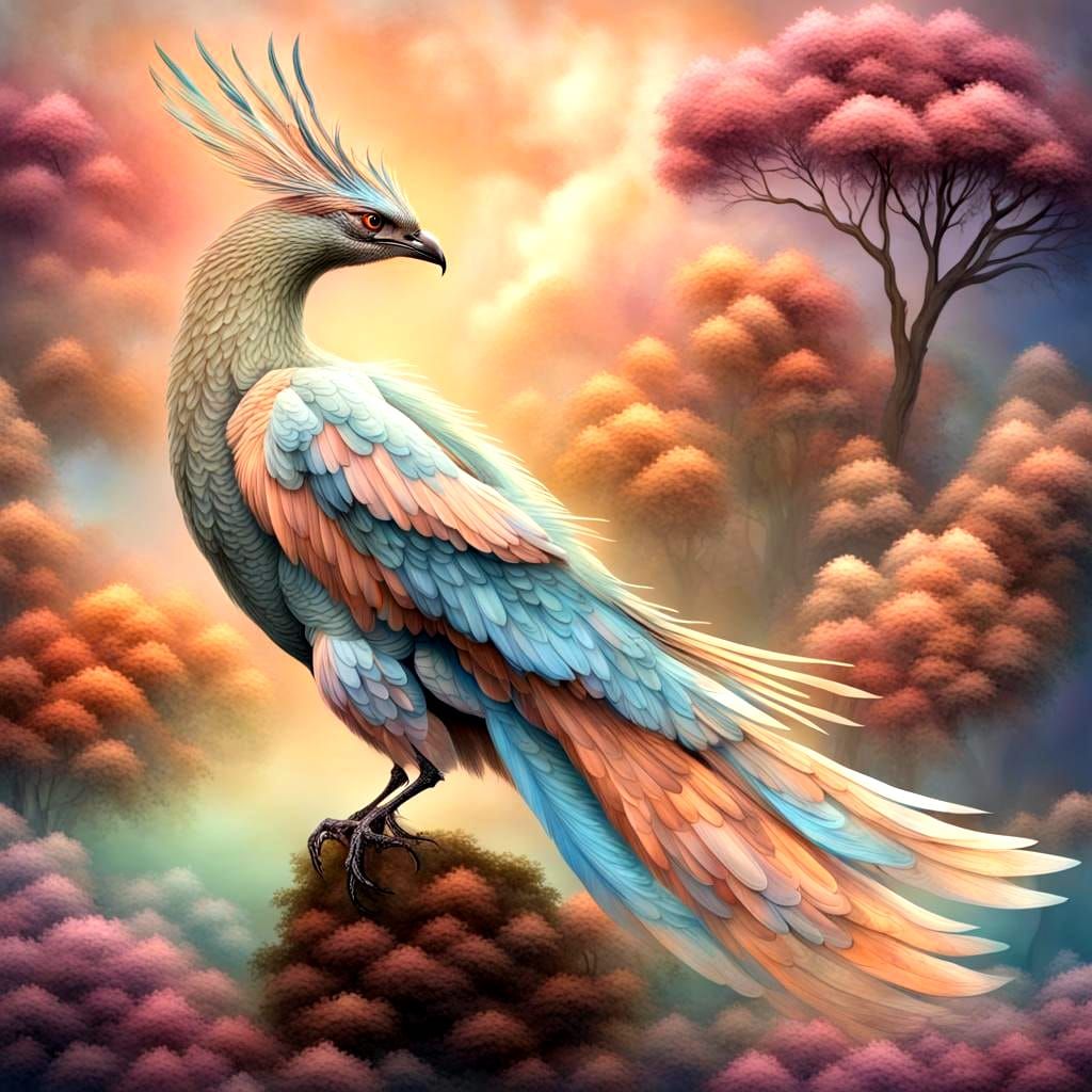 Mythical Bird in Dreamland Flight