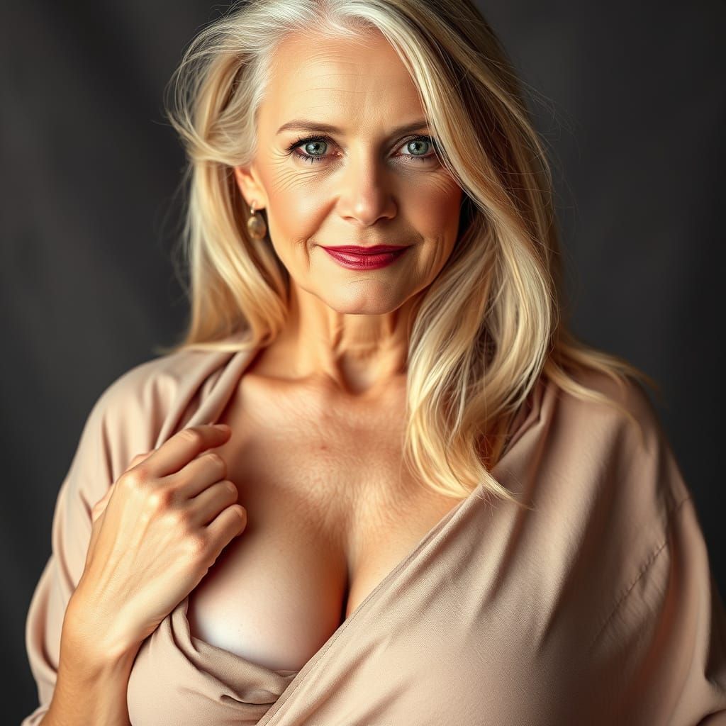 Sensual Portrait of a Mature Woman in Elegant Style