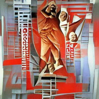 Soviet Constructivism Inspired Geometric Composition