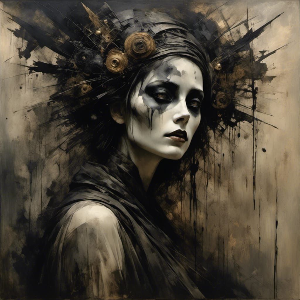 Creek Siren in Mixed Artistic Styles