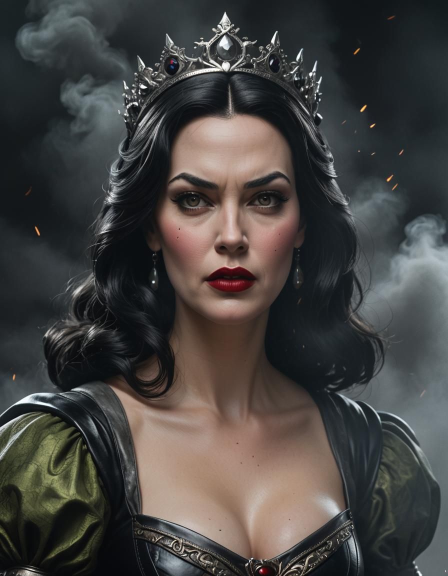 Hyperdetailed Portrait of Snow White as Villain