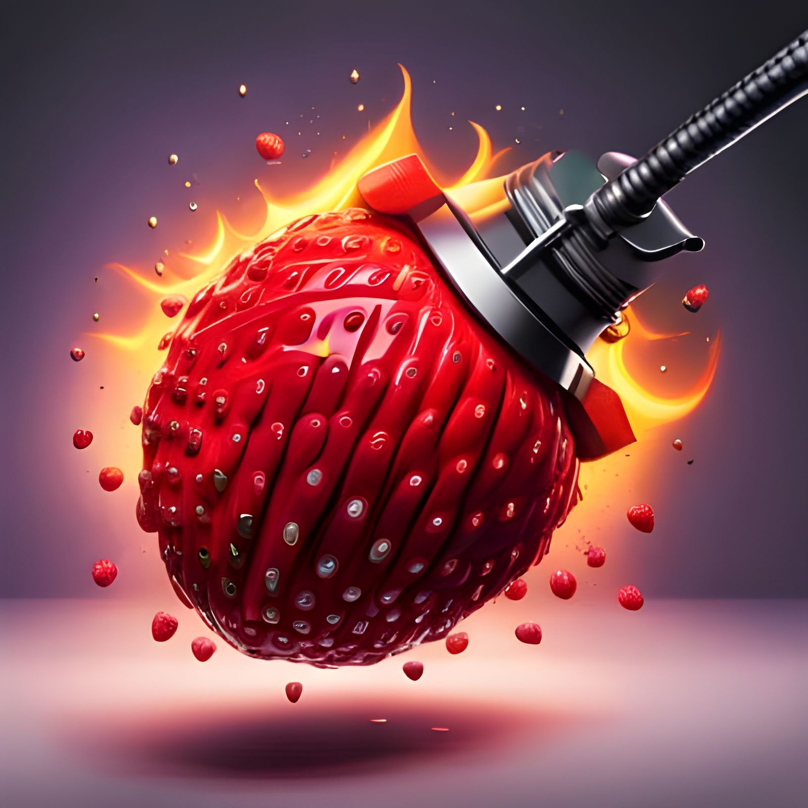 Strawberry Hand Grenade Just Starting To Explode