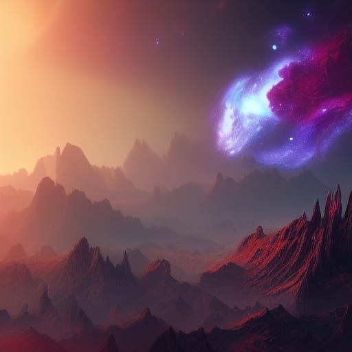 Fantastical Nebula Concept Art in Deep Color