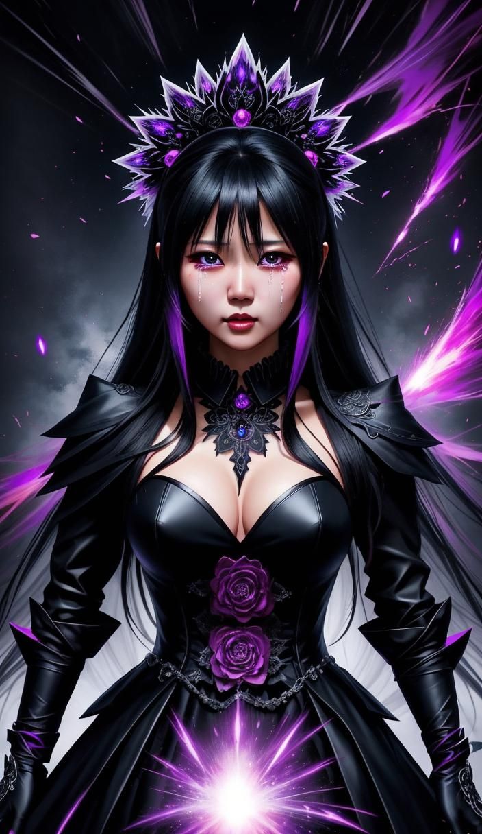 Crying Bride in Exploding World: Hyperrealistic Concept Art